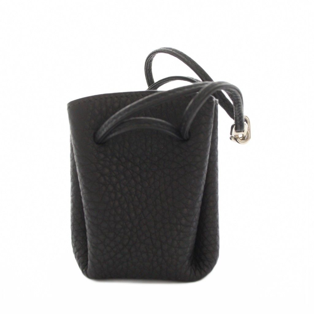 Hermes Vespa Pouch Leather Black YT
