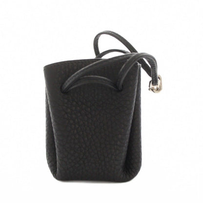 Hermes Vespa Pouch Leather Black YT