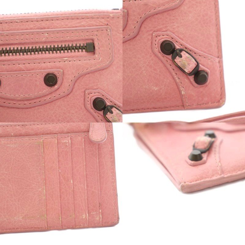 Balenciaga le City Long Card Case Leather Charm Pink YT — view 8