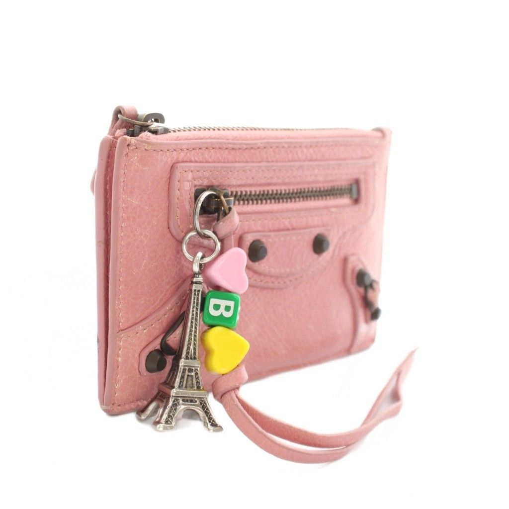 Balenciaga le City Long Card Case Leather Charm Pink YT — view 2