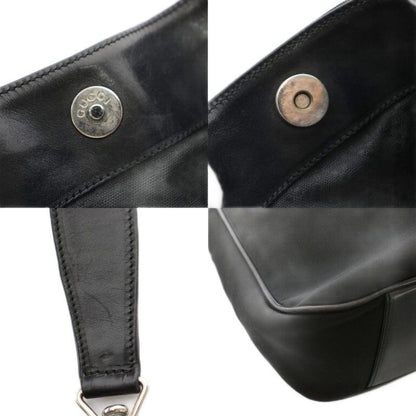 Gucci Bamboo Line Shoulder Bag 2-Way Nylon Leather Black 001 YT — view 8