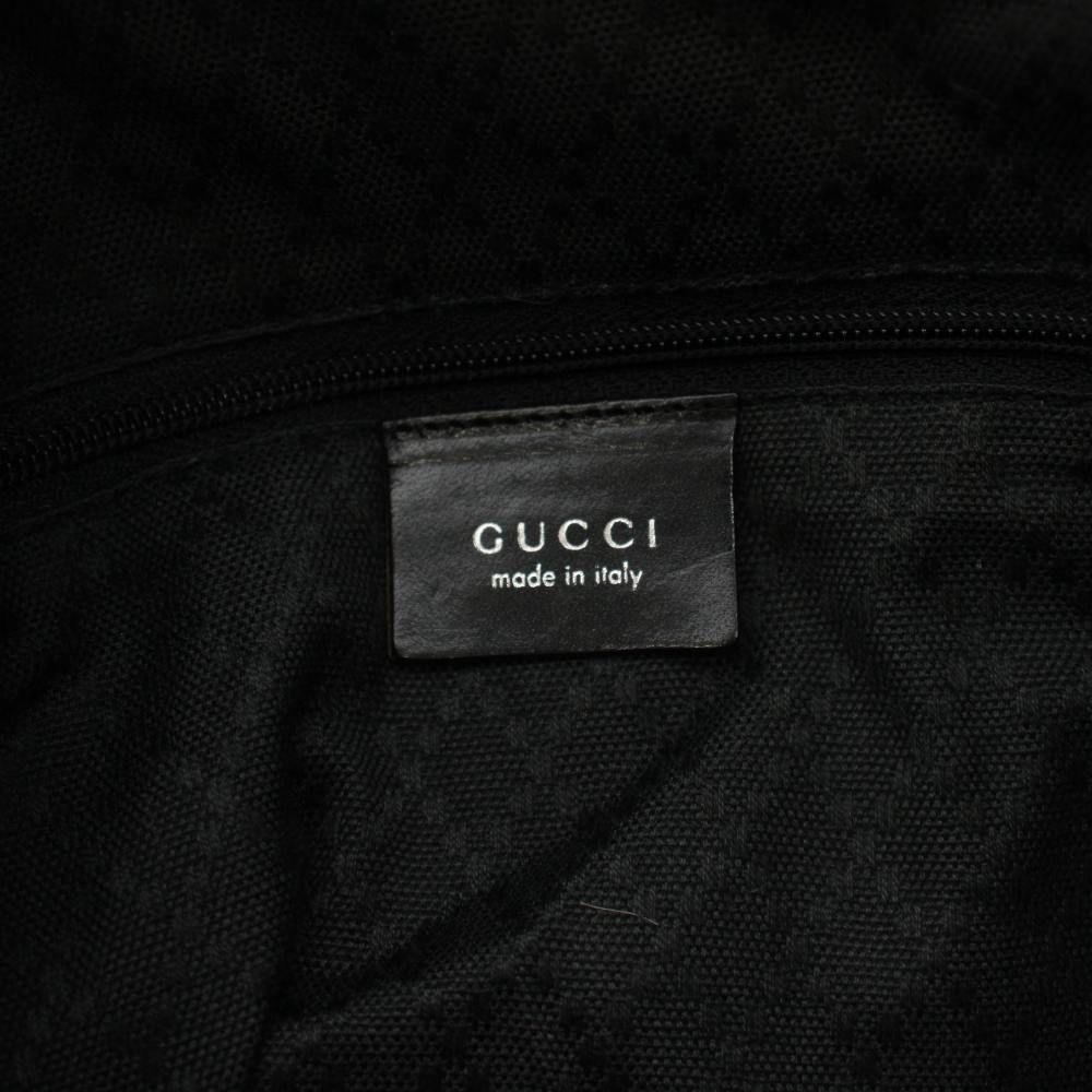 Gucci Bamboo Line Shoulder Bag 2-Way Nylon Leather Black 001 YT — view 5
