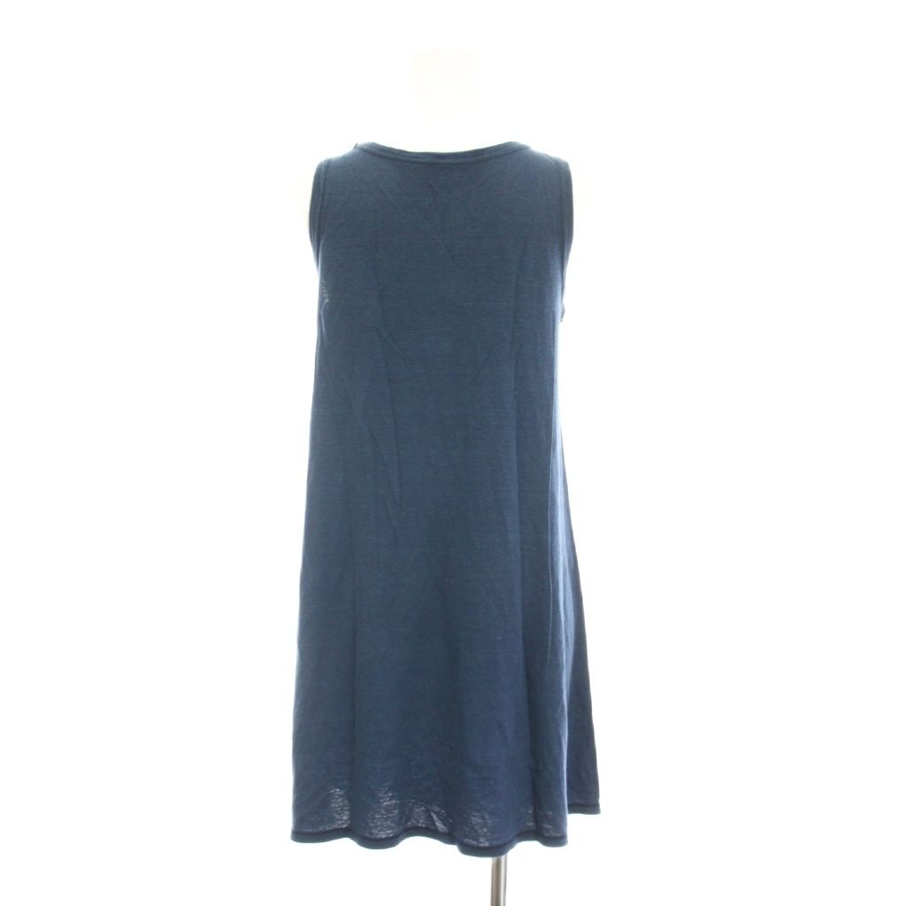 Louis Vuitton Monogram Lace Dress Mini Tunic Sleeveless S Navy YM — view 2