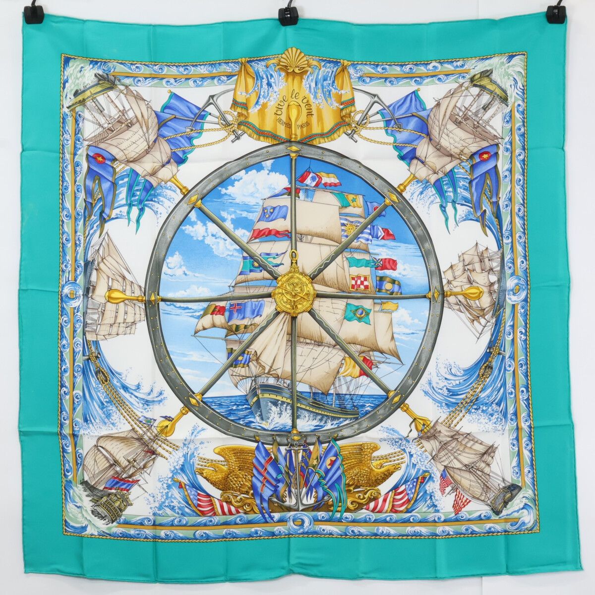 Hermes Vive le Vent Carre 90 Silk Scarf