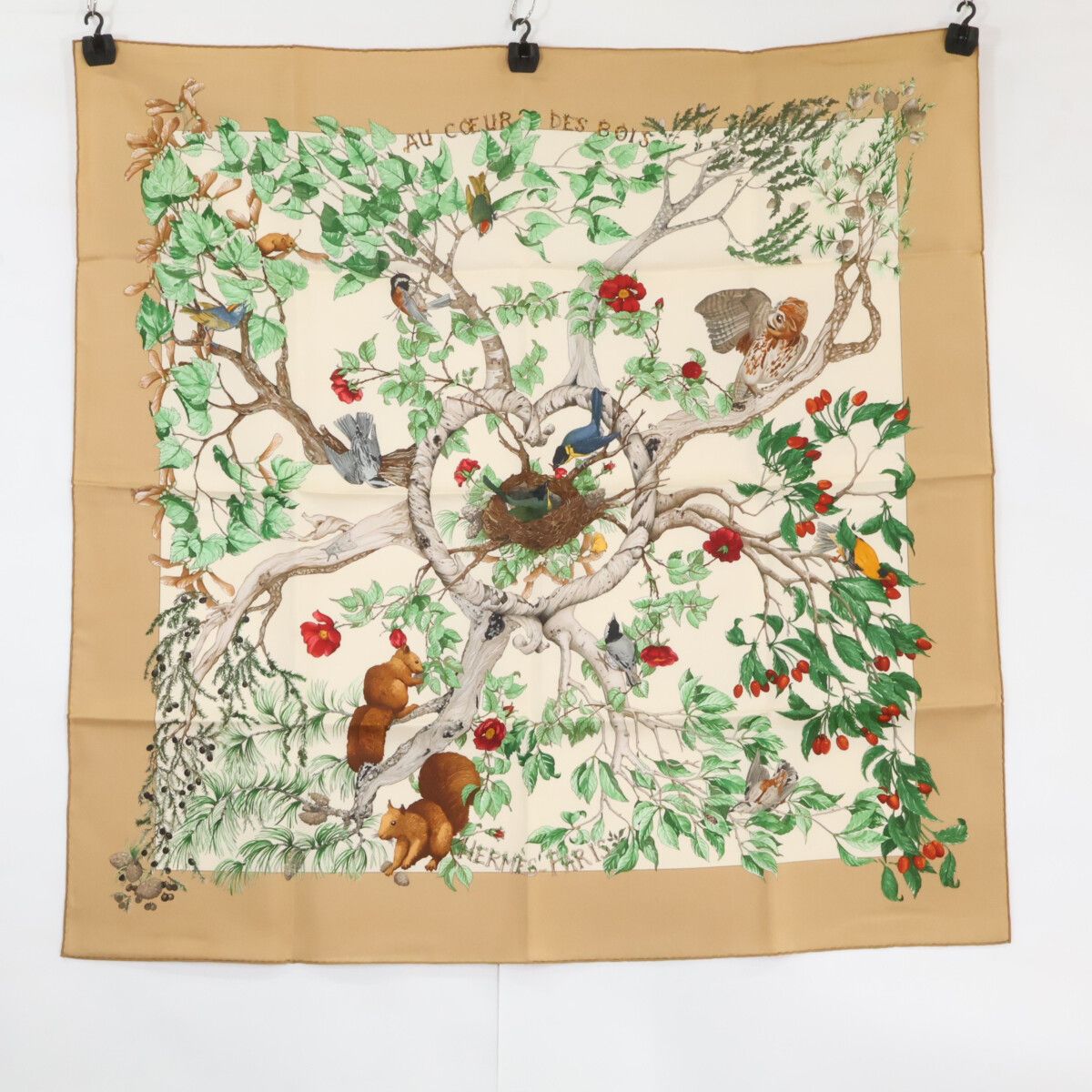 Hermes AU Coeur Des Bois In The Forest Silk Scarf