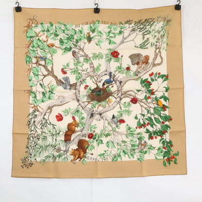 Hermes AU Coeur Des Bois In The Forest Silk Scarf