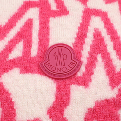 Moncler Coperta Tricot Wool Rubber Patch Logo All Over Pattern — view 4