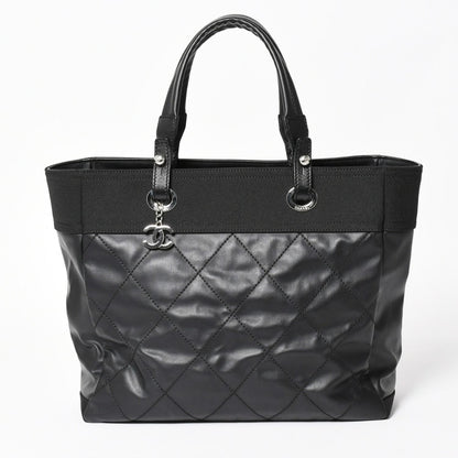 Chanel Tote Bag Paris Biarritz Leather Black