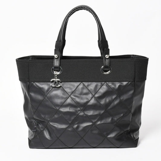 Chanel Tote Bag Paris Biarritz Leather Black