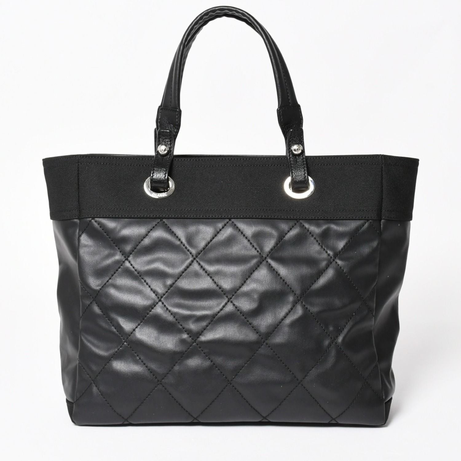 Chanel Tote Bag Paris Biarritz Leather Black — view 2