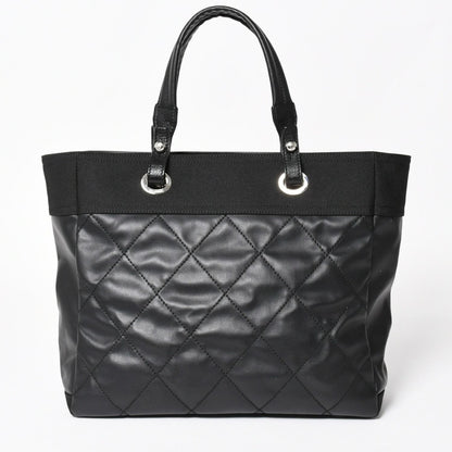 Chanel Tote Bag Paris Biarritz Leather Black — view 2