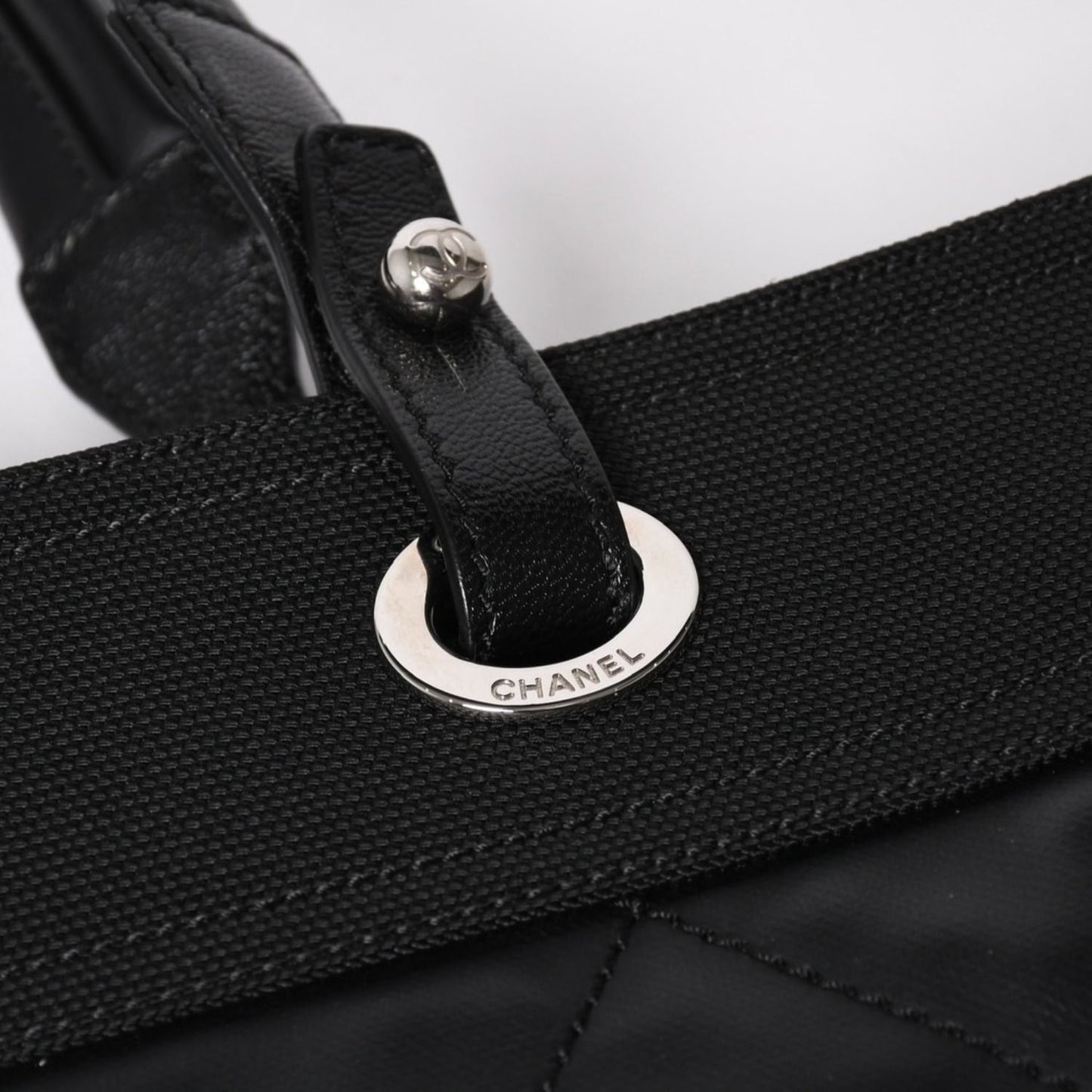 Chanel Tote Bag Paris Biarritz Leather Black — view 6
