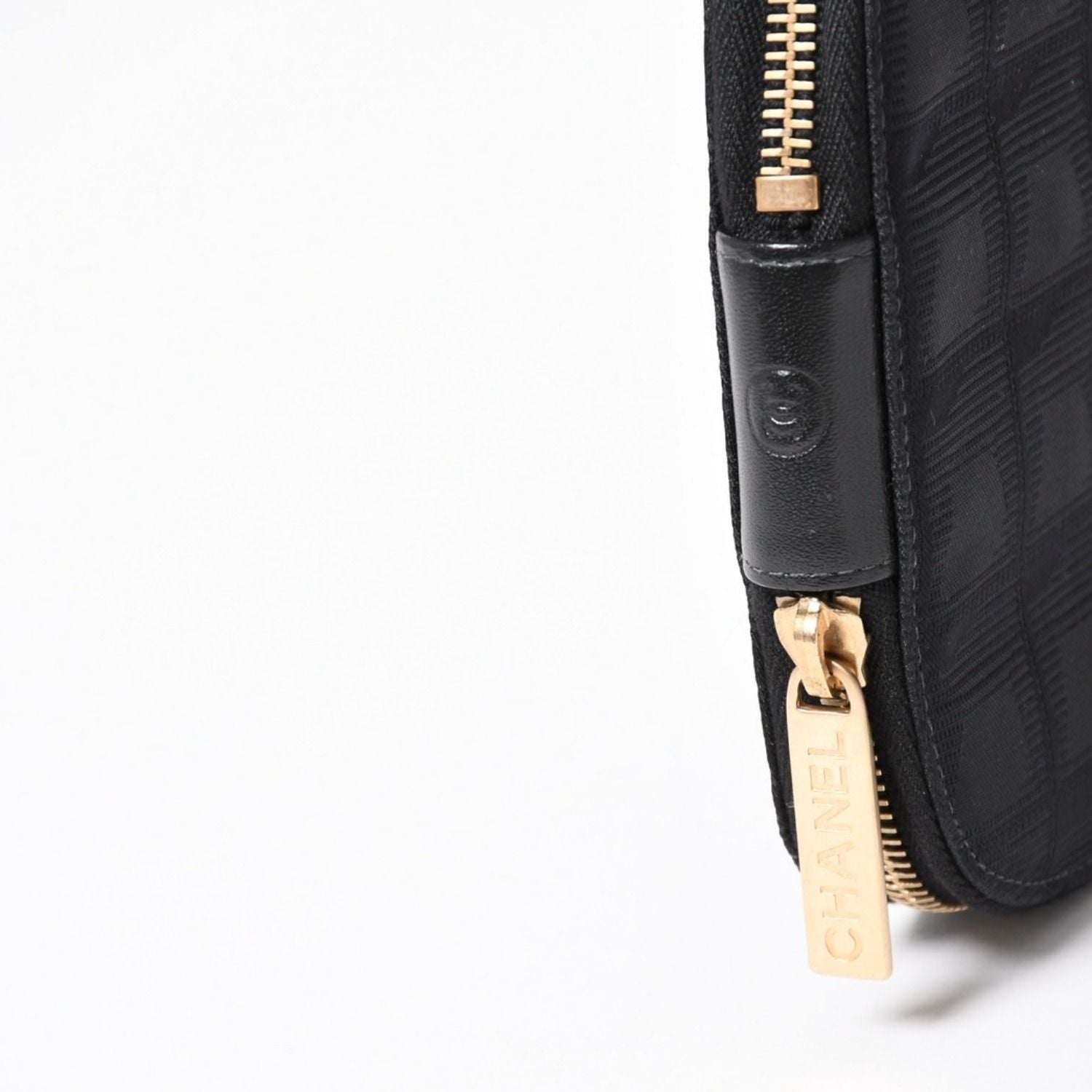Chanel New Travel Line Multi Pouch CD Case Black CC Logo Nylon Jacquard Fabric — view 5