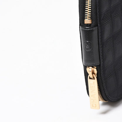 Chanel New Travel Line Multi Pouch CD Case Black CC Logo Nylon Jacquard Fabric — view 5