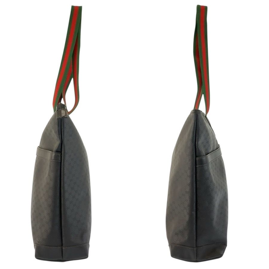 Gucci Vintage Micro GG Sherry Line Black Tote Shoulder Bag — view 8