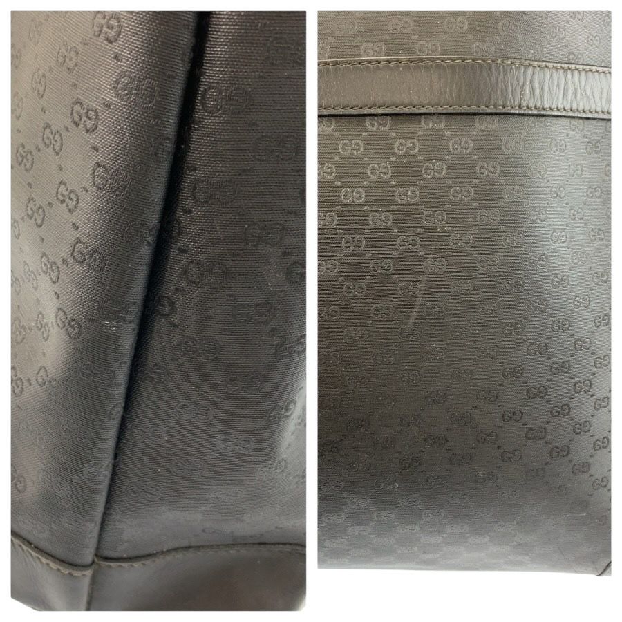 Gucci Vintage Micro GG Sherry Line Black Tote Shoulder Bag — view 6