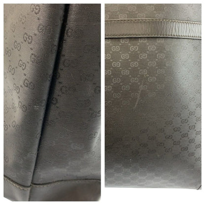Gucci Vintage Micro GG Sherry Line Black Tote Shoulder Bag — view 6