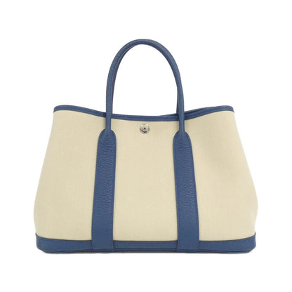 Hermes Garden Party 30 Tote Bag White, Green