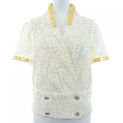 Chanel Collarless Jacket Yellow