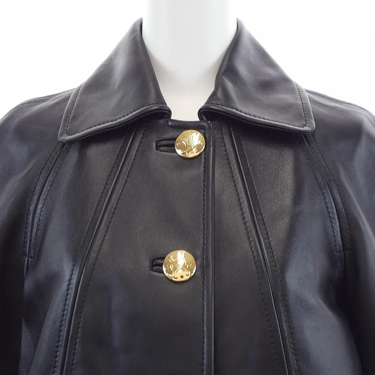 Celine Color Leather Coat — view 5