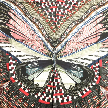Dior Butterfly Scarf 100% Silk All Over Pattern Large 90 White Multi Black — view 2