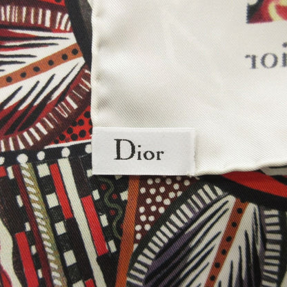 Dior Butterfly Scarf 100% Silk All Over Pattern Large 90 White Multi Black — view 4