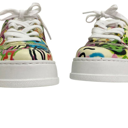 Gucci Interlocking G Graffiti Print Rabbit Platform Sneakers Ivory 37 — view 6