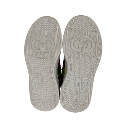Gucci Interlocking G Graffiti Print Rabbit Platform Sneakers Ivory 37 — view 4