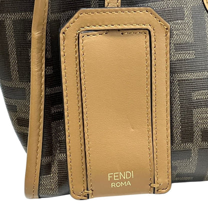 Fendi Peekaboo Defender Zucca Pattern Bag Cover Brown — view 8