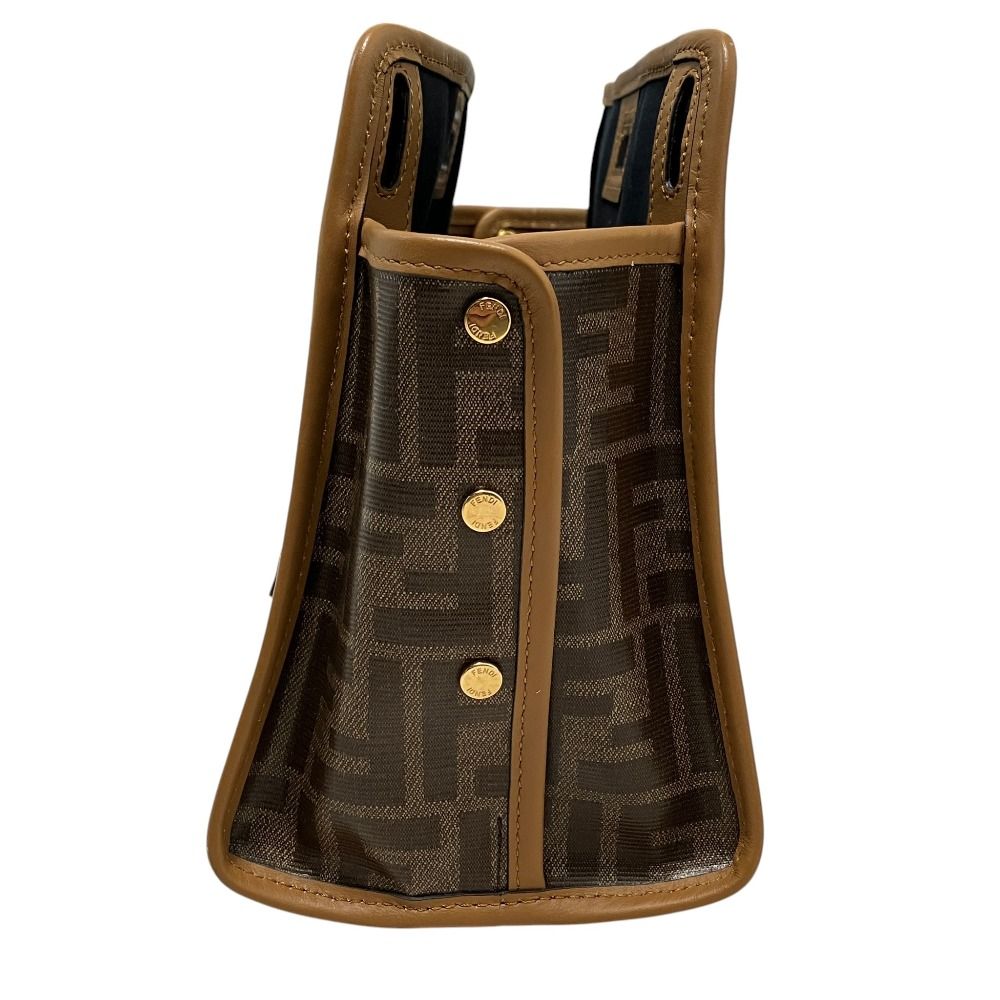 Fendi Peekaboo Defender Zucca Pattern Bag Cover Brown — view 2