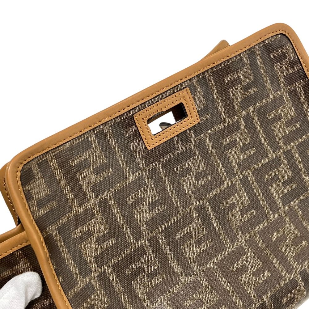 Fendi Peekaboo Defender Zucca Pattern Bag Cover Brown — view 5