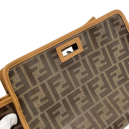 Fendi Peekaboo Defender Zucca Pattern Bag Cover Brown — view 5