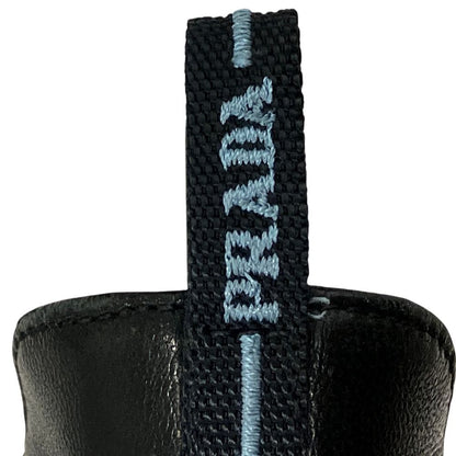 Prada Side Gore Leather Short Boots Black 36 — view 7