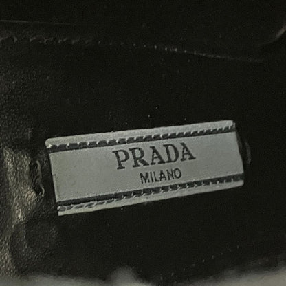 Prada Side Gore Leather Short Boots Black 36 — view 6