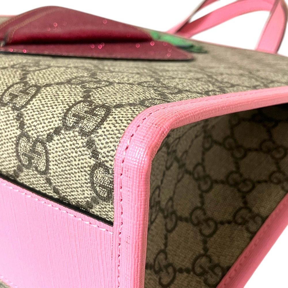 Gucci Children's GG Supreme Strawberry Tote Bag Beige — view 7