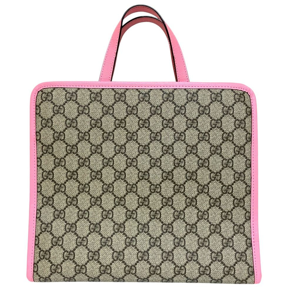 Gucci Children's GG Supreme Strawberry Tote Bag Beige — view 2