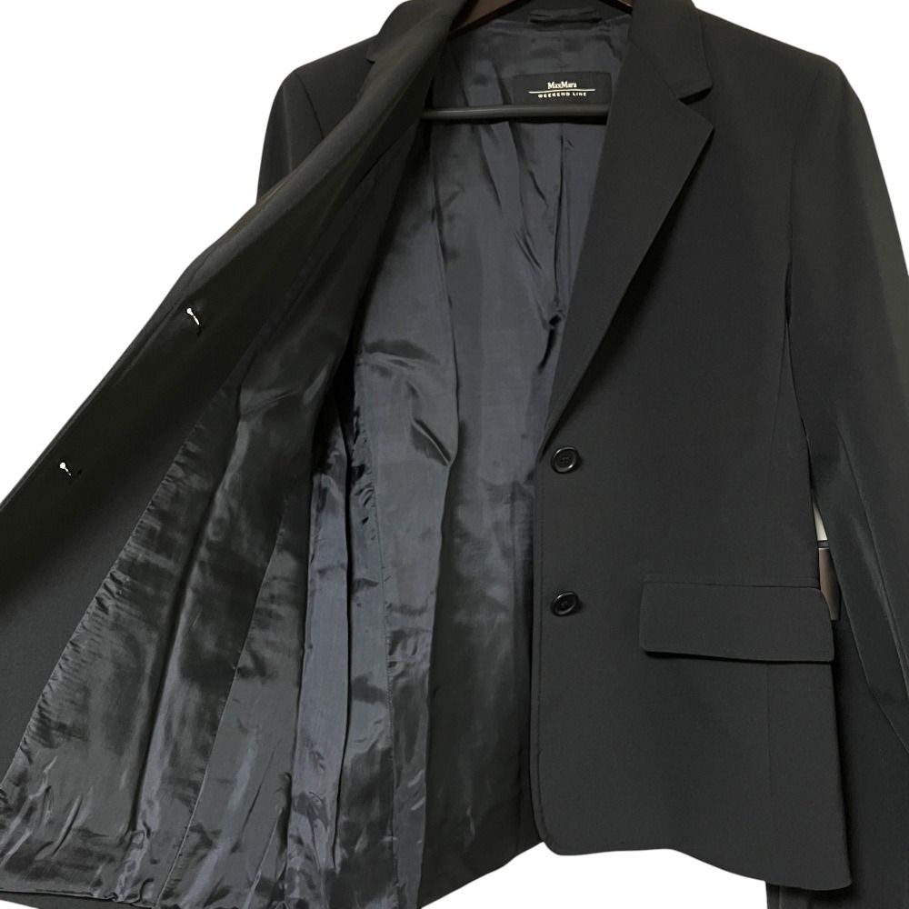 Max Mara Weekend Line Tailored Jacket Trousers Suit Set Black — view 5