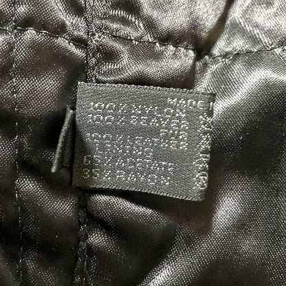 Prada Vintage Leather Trim Padded Liner Nylon Coat S Black — view 8