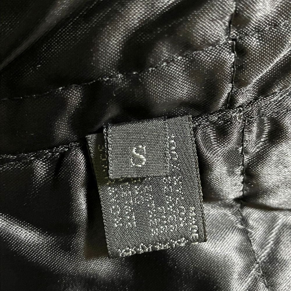 Prada Vintage Leather Trim Padded Liner Nylon Coat S Black — view 7