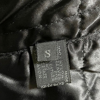 Prada Vintage Leather Trim Padded Liner Nylon Coat S Black — view 7