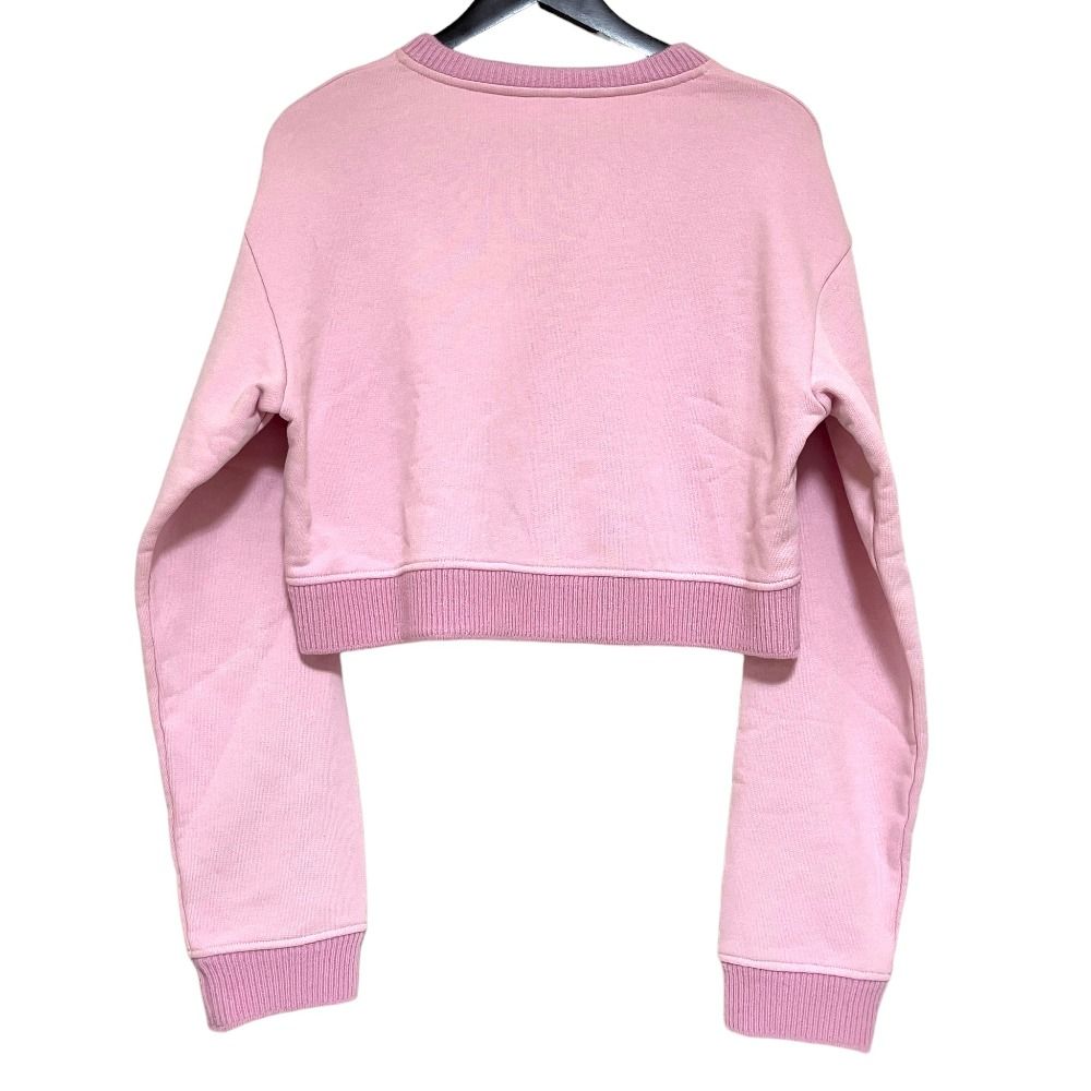 Loewe Anagram Cutwork Cropped Sweatshirt Shirt L Pink — view 2