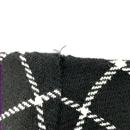 Dior Logo Button Plaid Tweed Wrap Skirt Mini Black — view 5