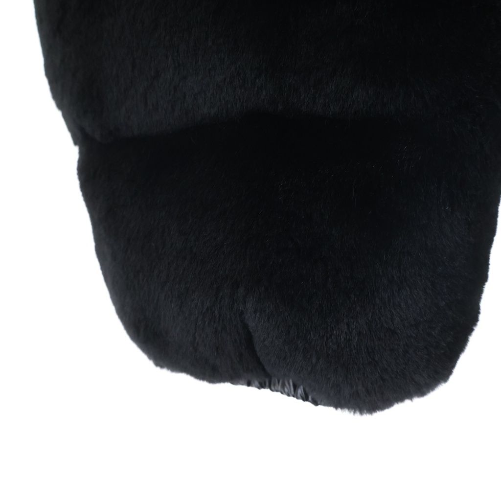 Moncler Logodec Down Jacket Faux Fur Cut Replacement Black — view 5