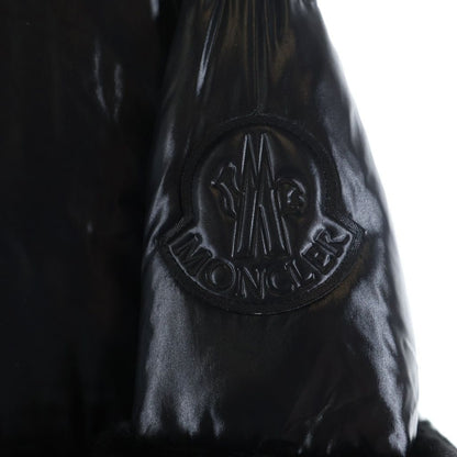 Moncler Logodec Down Jacket Faux Fur Cut Replacement Black — view 4
