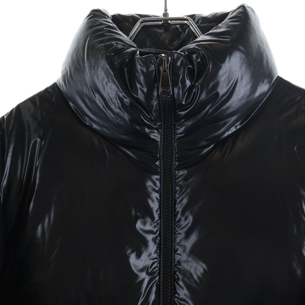 Moncler Logodec Down Jacket Faux Fur Cut Replacement Black — view 3