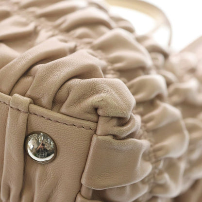 Prada Nappago Full Leather 2-Way Handbag Beige — view 6