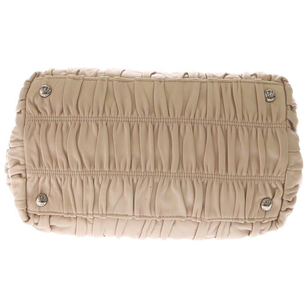 Prada Nappago Full Leather 2-Way Handbag Beige — view 4