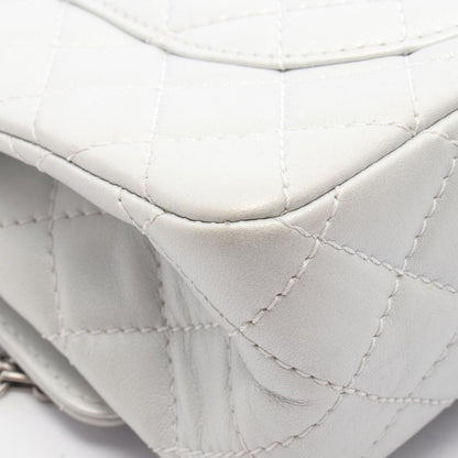 Chanel Shoulder Bag 2.55 Quilted Mademoiselle Chain Silver Leather Double Flap — view 8