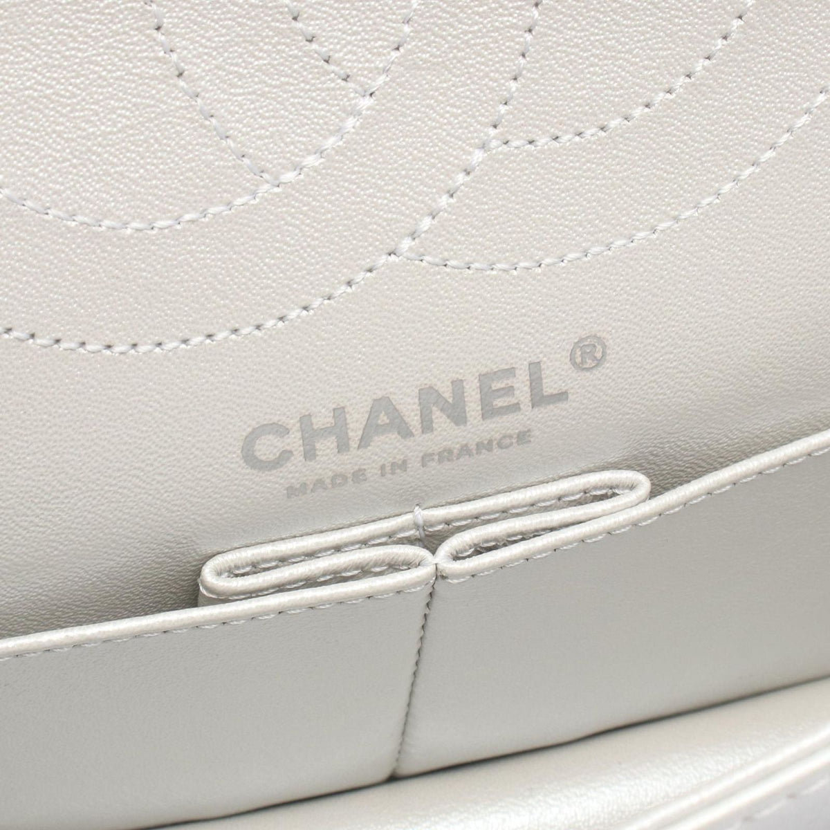 Chanel Shoulder Bag 2.55 Quilted Mademoiselle Chain Silver Leather Double Flap — view 4