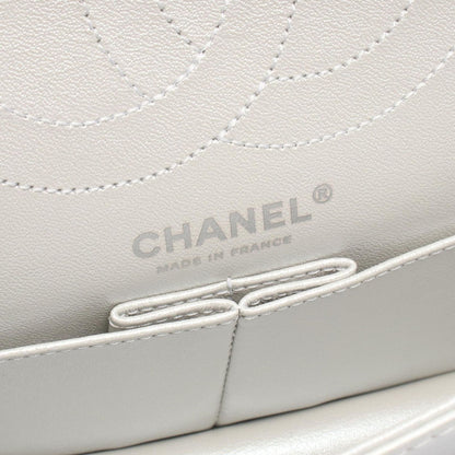 Chanel Shoulder Bag 2.55 Quilted Mademoiselle Chain Silver Leather Double Flap — view 4